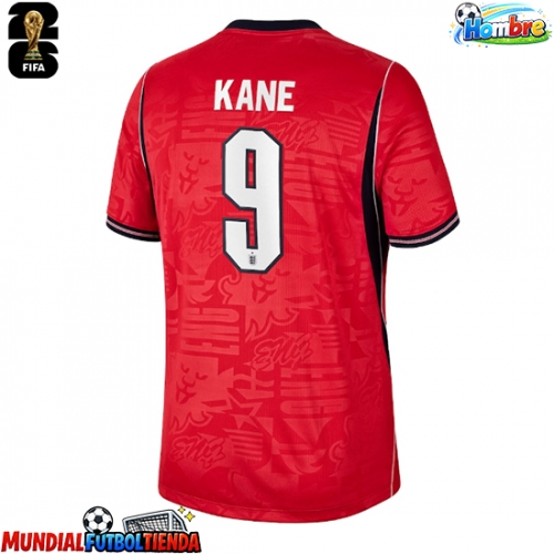 Camiseta Inglaterra Harry Kane #9 Segunda Equipación Replica Mundial 2026 mangas cortas